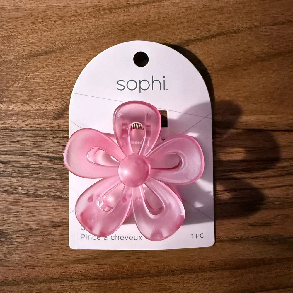 Sophi Bow and Flower Hair Claw Set in Pink | Brand New‎